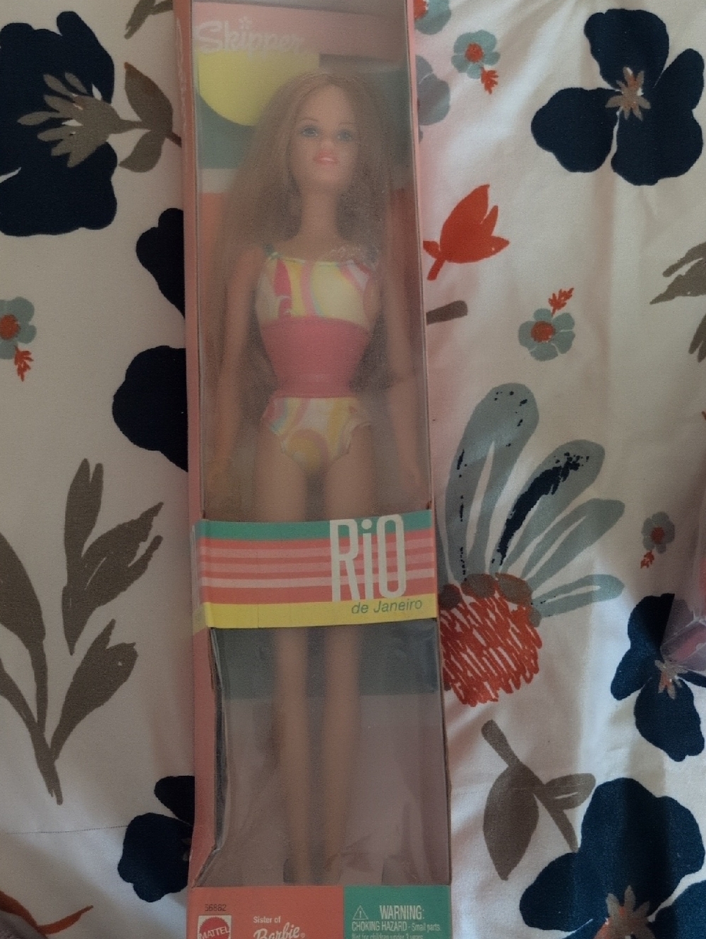 Mattel Rio Doll in Pink and Yellow Swimsuit